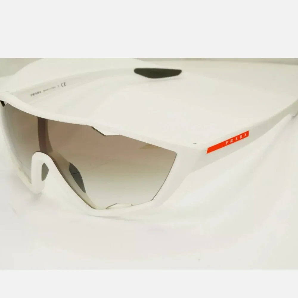 Prada White Shield Cycling Visor Sunglasses